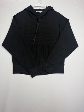 DSG Soft Black Ribbed Crewneck Hoodie Women’s Small New With Tags